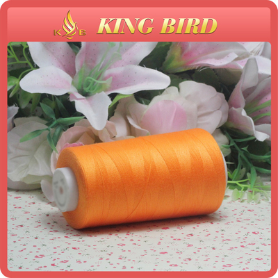 Plastic Cone Sewing Machine Thread 20S/2 Orange Customize Embroidery