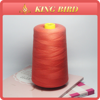 30S/2 Spun Polyester Industrial Sewing Thread Low Shrinkage Shiny Red