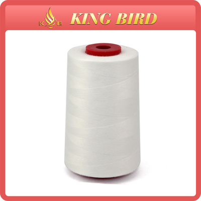 gesponnener Faden des Polyester-5000Yds bleichen industrieller nähender 40S 2 weiß